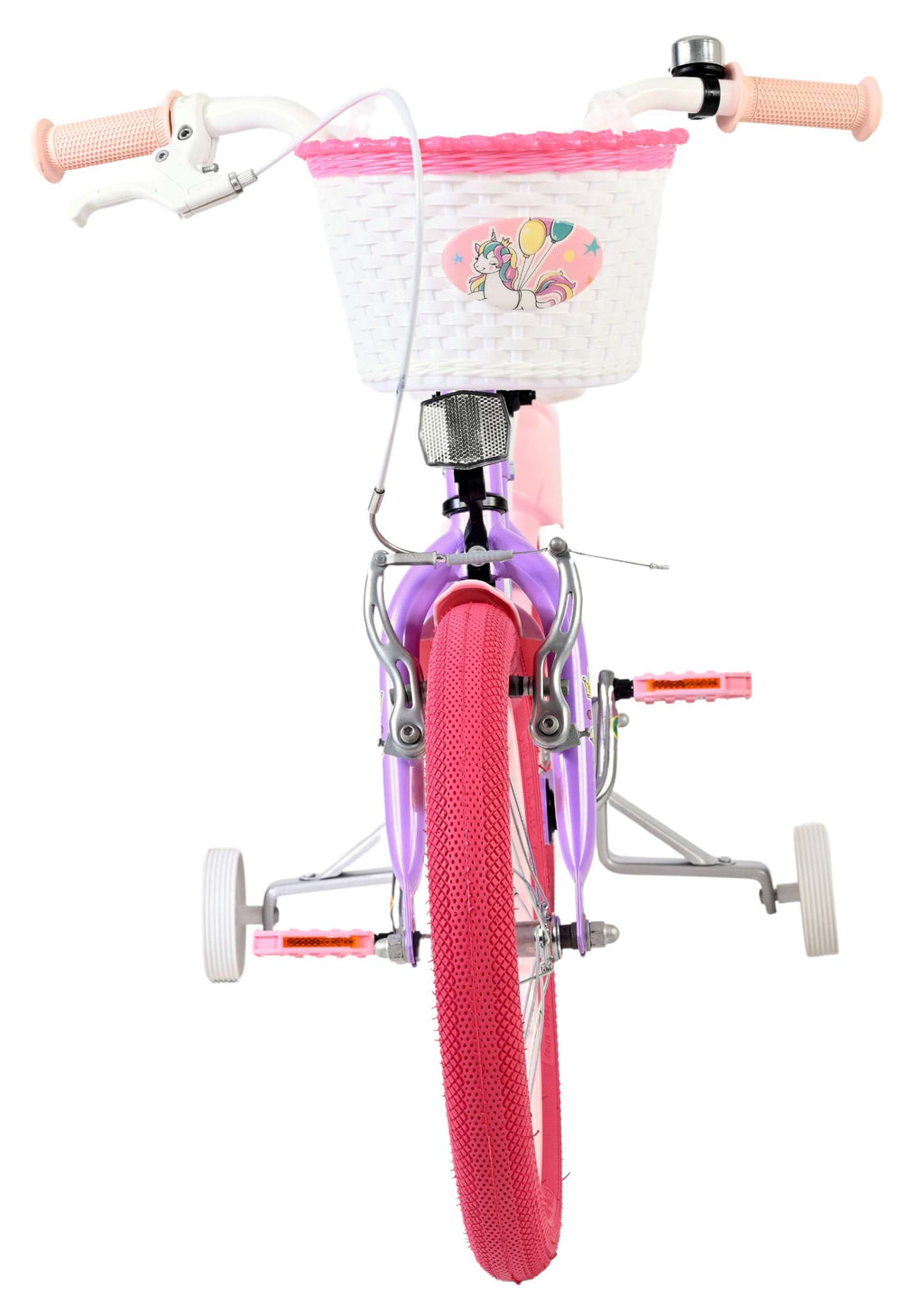 Volare Unicorn Kinderfahrrad – Mädchen – 16 Zoll – Lila