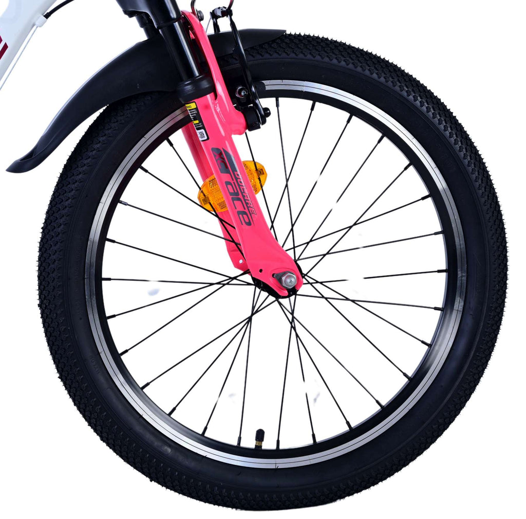 Volare xc race kinderfiets - 20 inch - 7 speed - wit roze