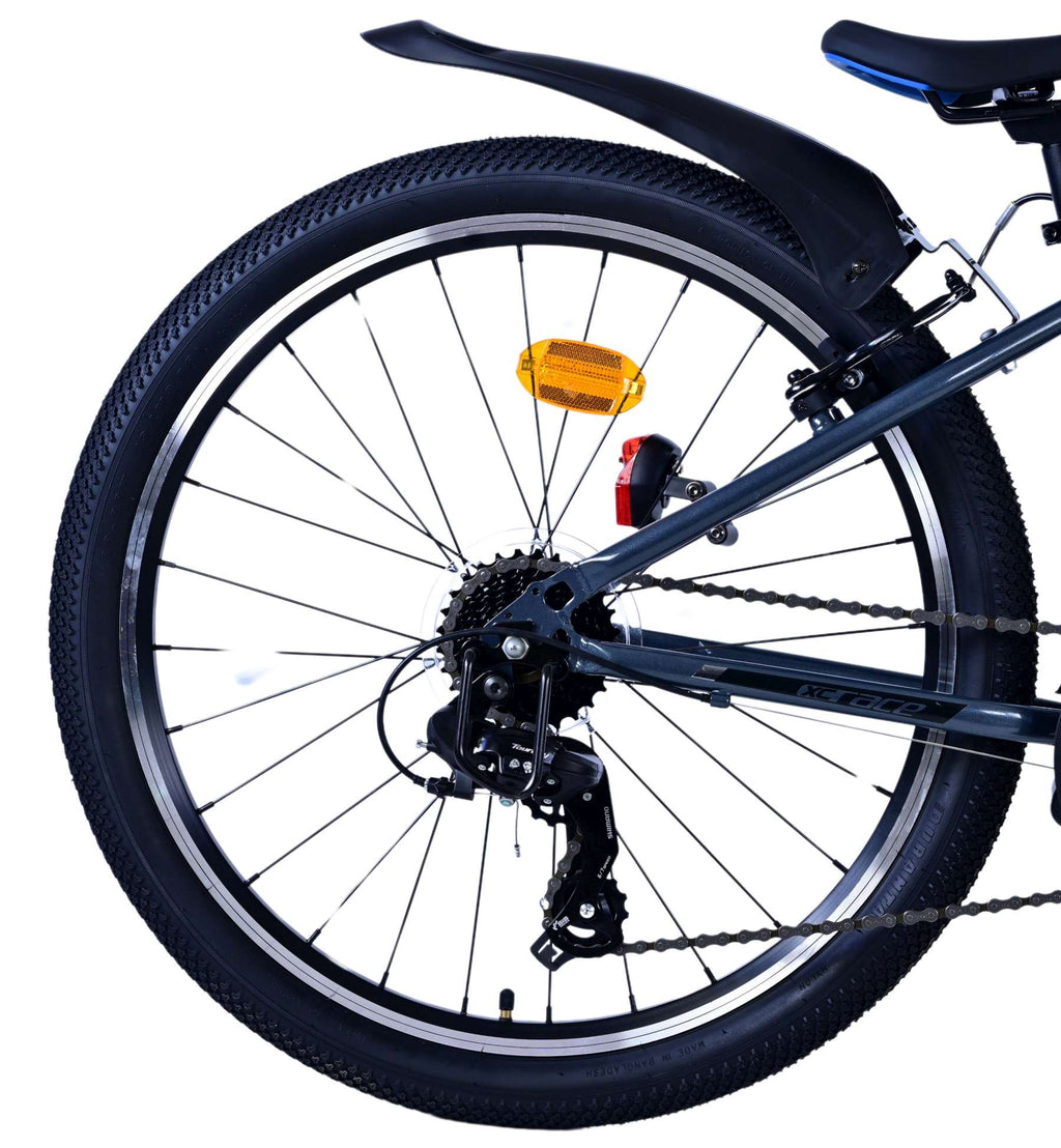 Volare xc race kinderfiets - 24 inch - 21 speed - blauw grijs