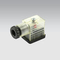Metal work stekker transparant 22mm led 24v