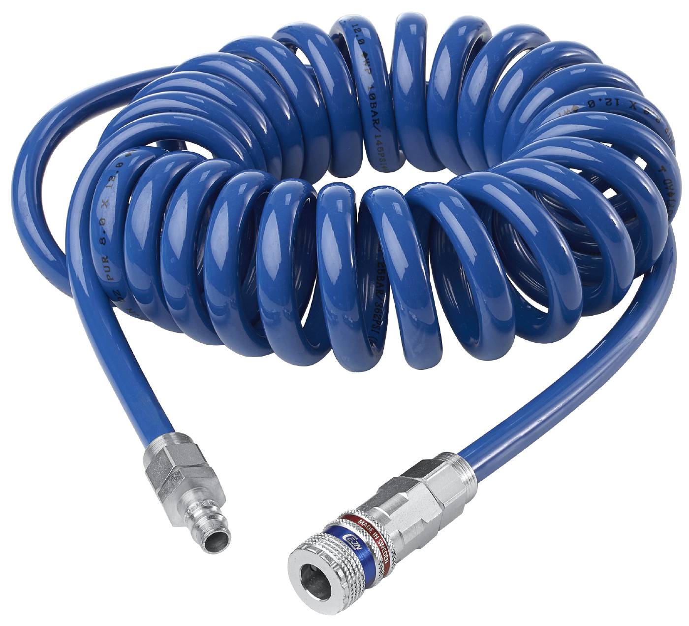WhispAir Spiralschlauch Blau 8 mm