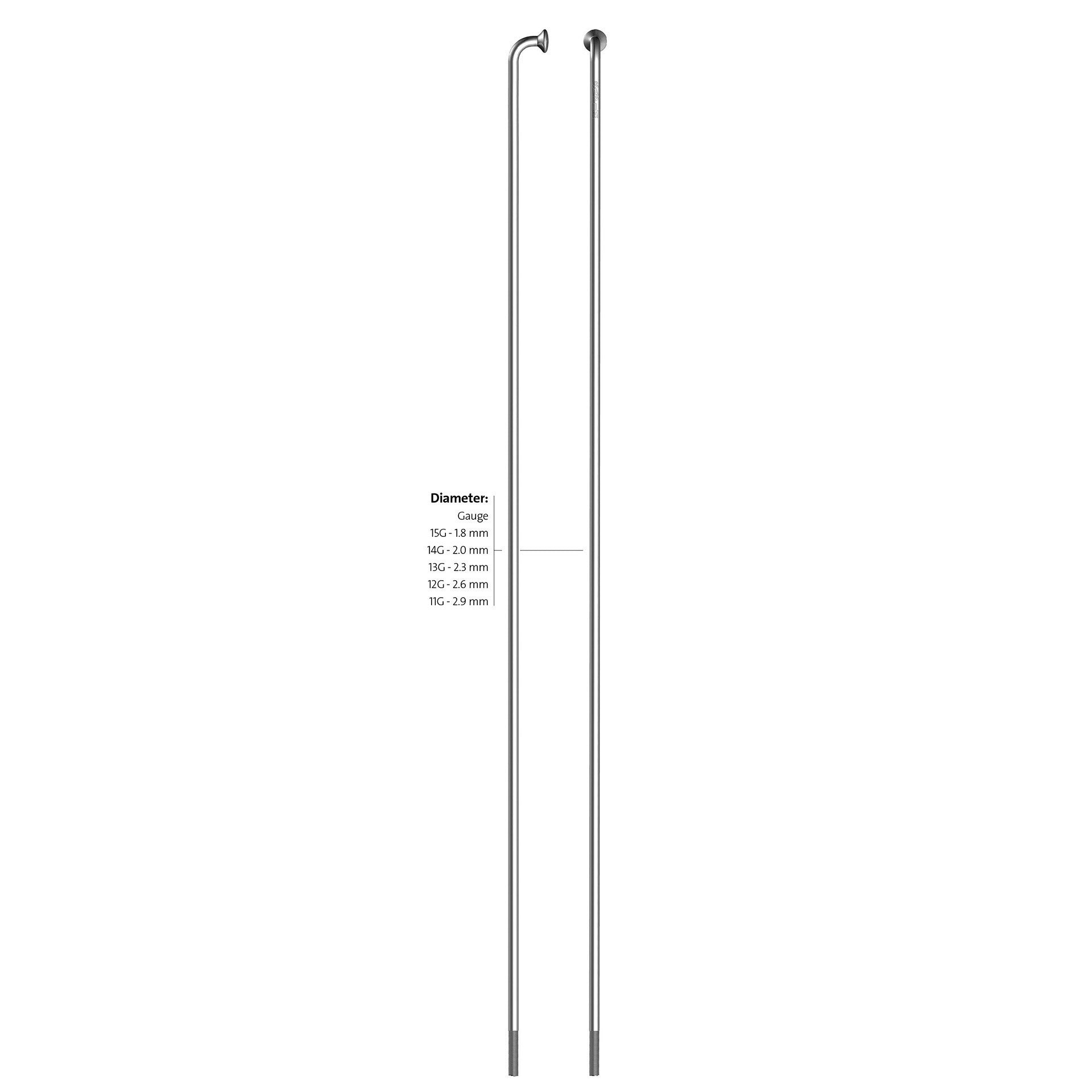 Sapim spaak 14-164 leader rvs zonder nippel (100st)