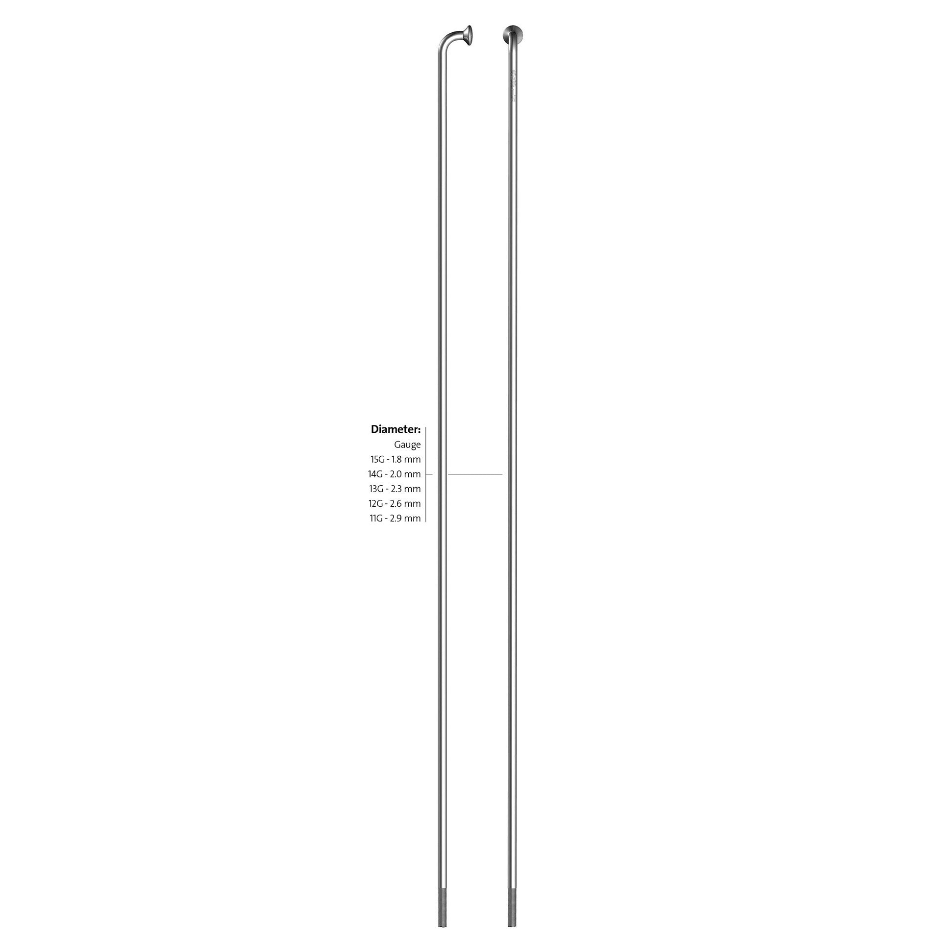 Sapim spaak 14-232 leader rvs zonder nippel (100st)