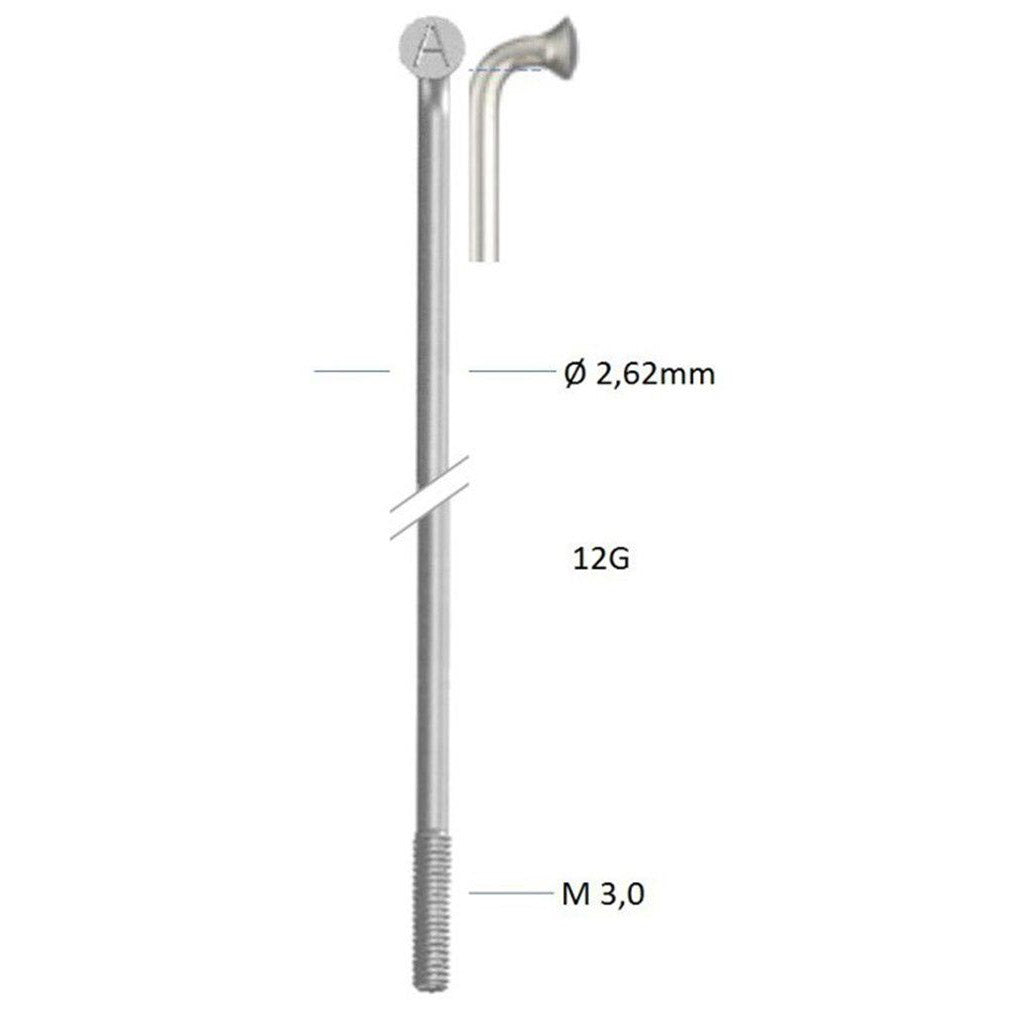 Alpina spaak zink 12-272 zonder nippel zilver (144st)