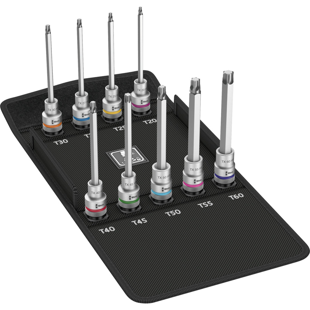 Wera 8767 hmc hf 3 zyklop bit-doppen-set torx®, met vasthoudfunctie, 9-delig - 1 stuk(s) - 05004212001