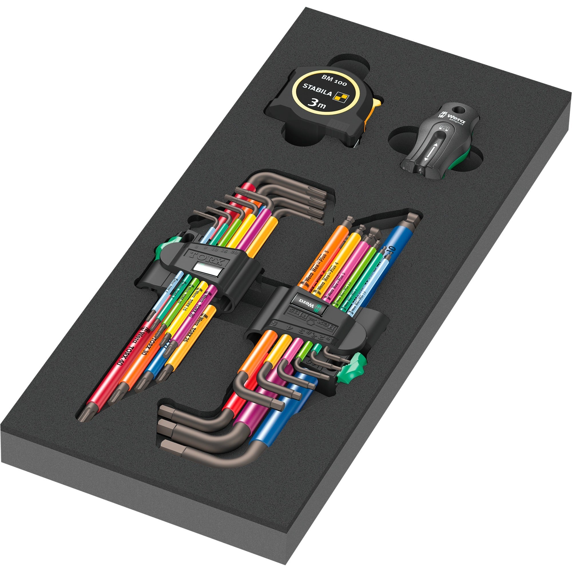 Wera 9740 schuimrubberen inzetstuk met stiftsleutels set 1, 20-delig - 05150140001