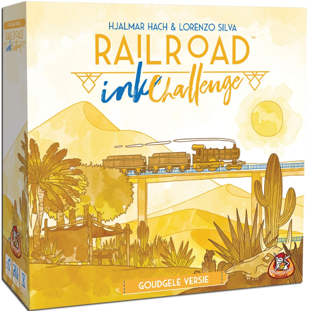 White goblin games railroad ink geel dobbelspel