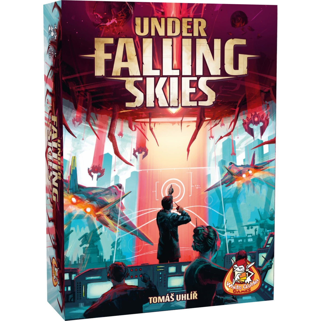 Weiße Koboldspiele unter fallendem Himmel