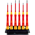 Wiha fijnschroevendraaierset picofinish electric (rood geel)