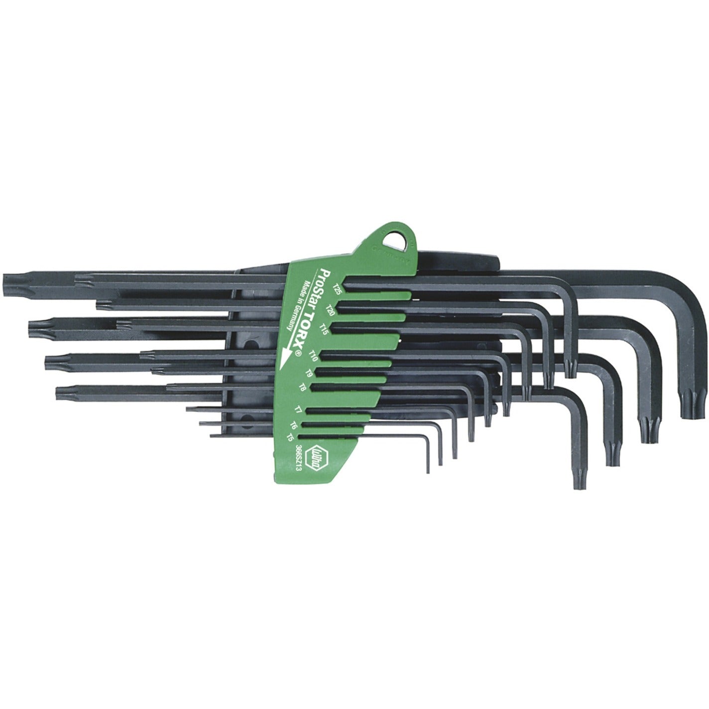 Wiha stiftsleutelset | in prostar houder | torx® | 14-delig | chemisch gezwart | in blister - 24852 - 24852