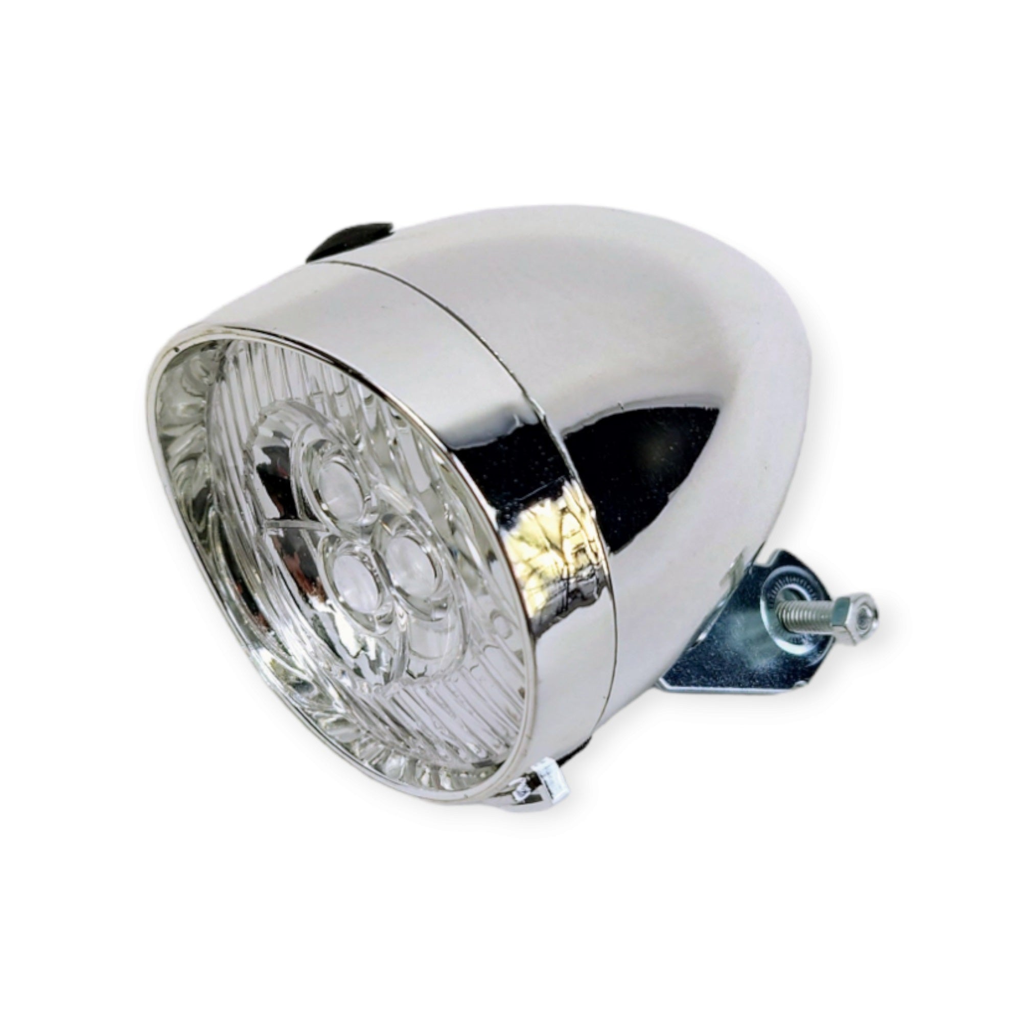 Xtrabike Chrom-LED-Scheinwerfer mit 3 LEDs, ohne Haken