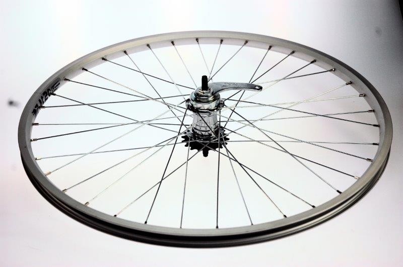 Bike fun kids achterwiel 26x1.75 velosteel remnaaf