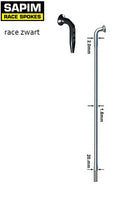 Speichen 14-190 Edelstahl Rennsport schwarz 14 15 db