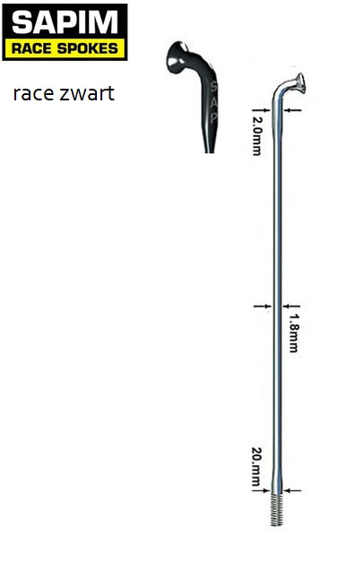 Speichen 14-248 Edelstahl Rennsport schwarz 14 15 db