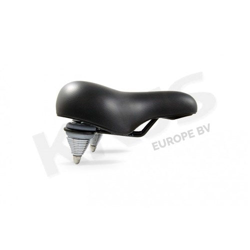 Selle Comfort Sattel Retro, mittel, schwarz. Vakuumverpackt mit Federung, ohne Riemen.