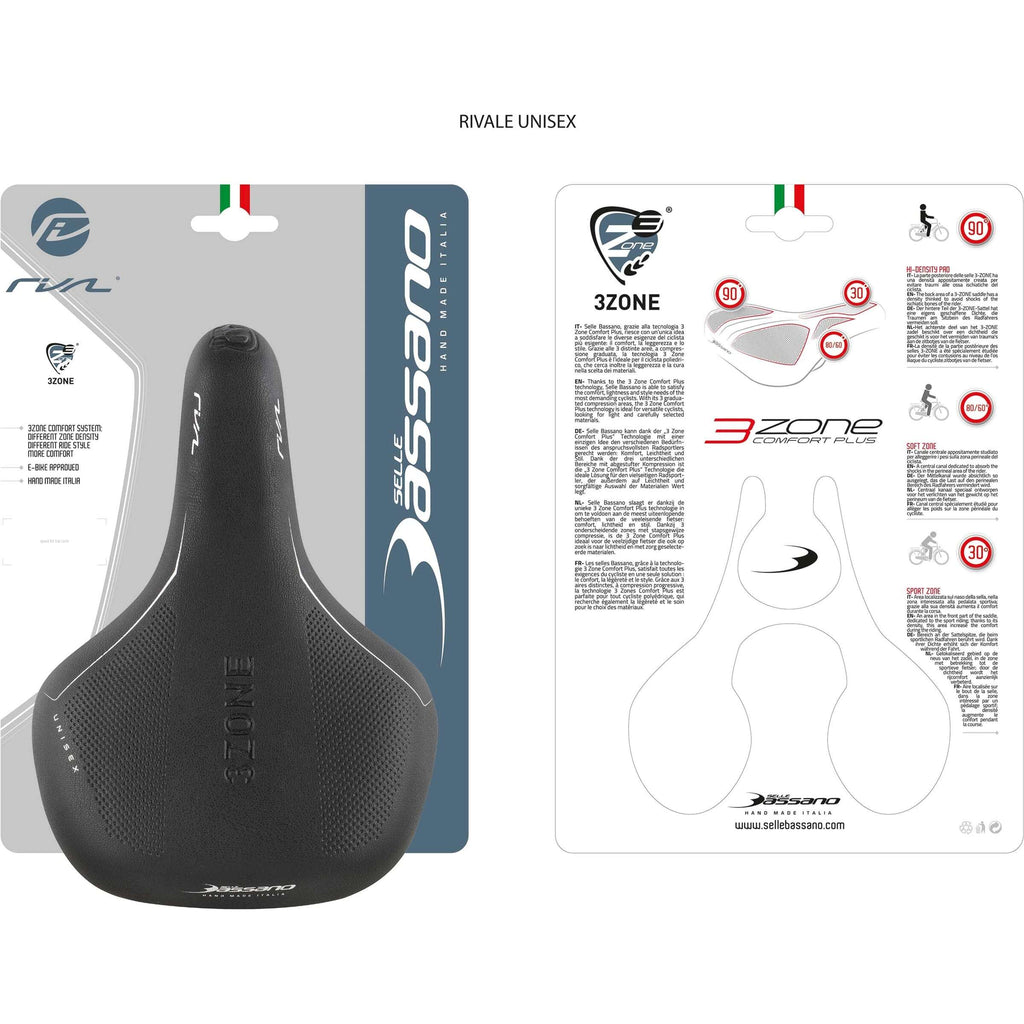 Selle Bassano Sattel Rival 3-Zonen Uni