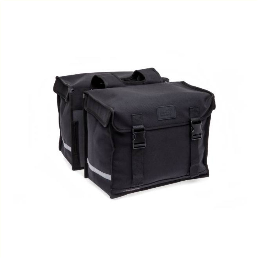 Neue Looxs Canvas-Camping-Doppeltasche – 66 Liter – 43 x 22 x 35 cm (2 Stück) – Schwarz