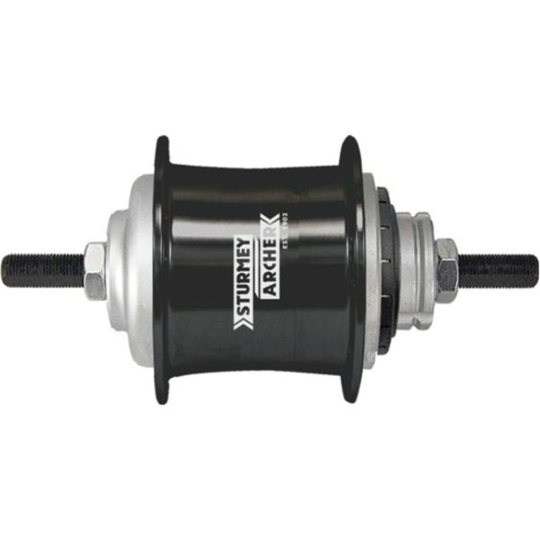 Sturmey Archer S-RF3 3-Gang-Freilaufnabe – 36 Loch – schwarz