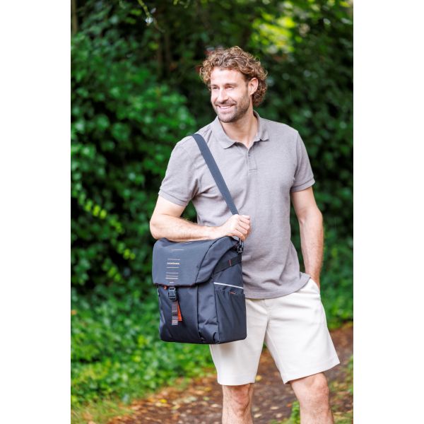 Neue Looxs Vigo Einzel-Packtasche – 20 Liter – 30 x 19 x 40 cm – Schwarz-Orange