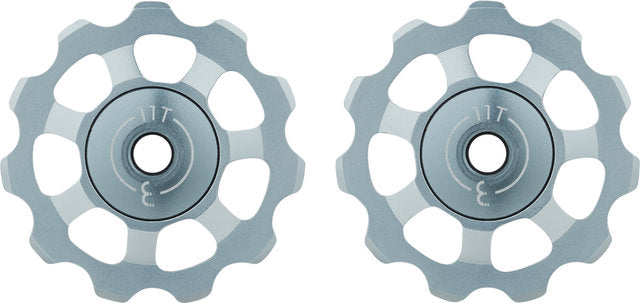 Bbb cycling aluminium derailleurwieltjes shimano, campagnolo sram - 9-speed, 10-speed, 11-speed, 12-speed - duurzaam - grijs - 11t - aluboys bdp-21