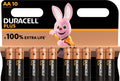 Duracell Plus Alkaline Penlite LR6 AA-Batteriepackung, 10 Stück