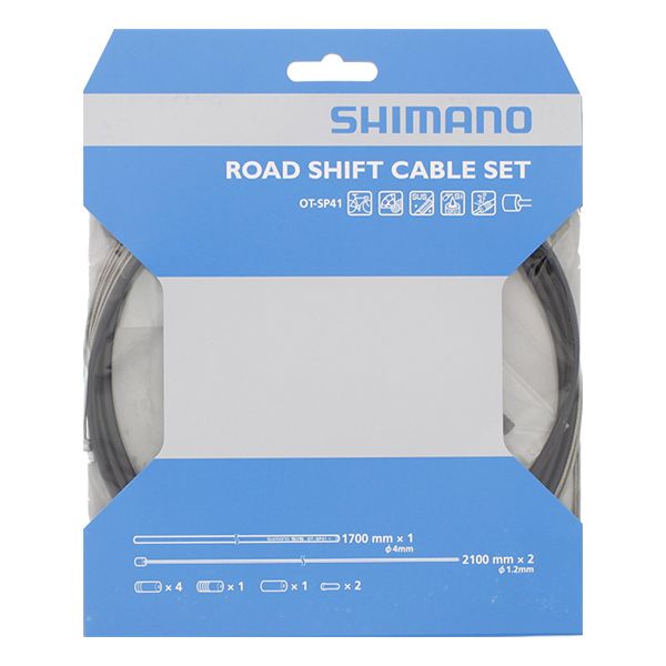 Shimano Race Schaltzugset aus Edelstahl – schwarz