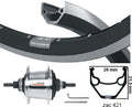 Kgs achterwiel 28 inch (622) zac421 zw zil nexus 7 centerlock zilver