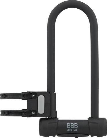 Bbb cycling art 3 fietsslot met houder - sold secure gold certificering - beugelslot geschikt voor elektrische fiets, stadsfiets, racefiets - zwart - 29,5 x 14,1 cm - secure u bbl-78