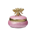 Home styling opbergdoosje metaal roze met bij 8cm