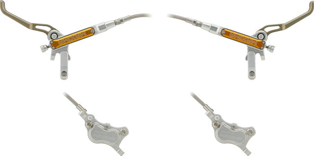 Trickstuff maxima front+rear disc brake set with steelflex hose