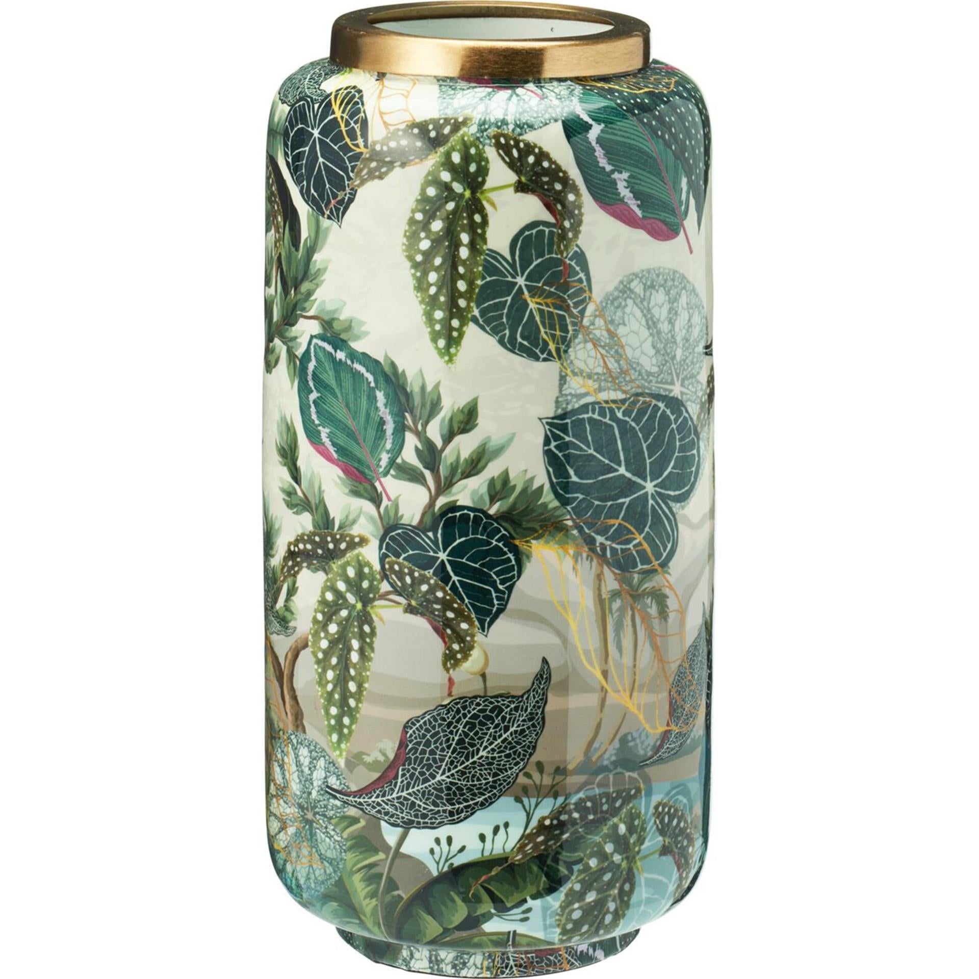 Home styling vaas jungle print 30cm metaal