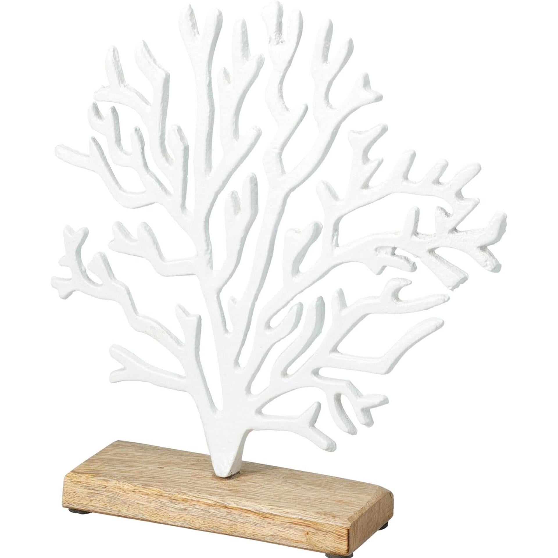 Home styling koraal metaal op voet 24x6x27cm