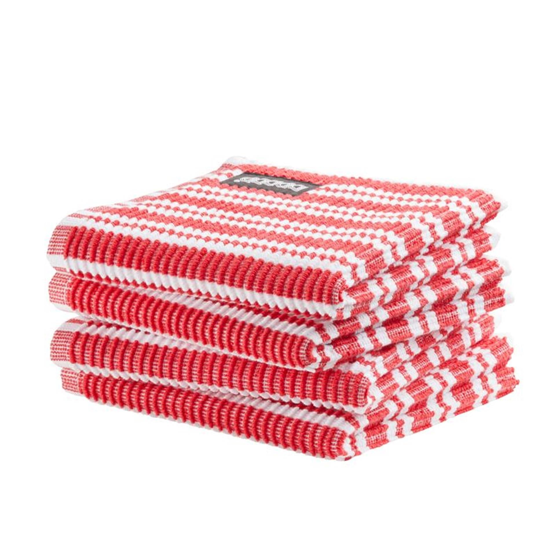 Ddddd vaatdoek pak a 4 stuks rood