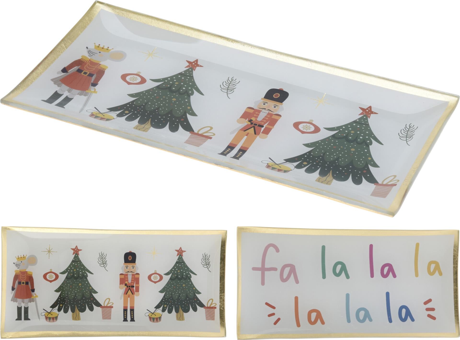 Home styling bordje kerst glas 10x21cm met tekst