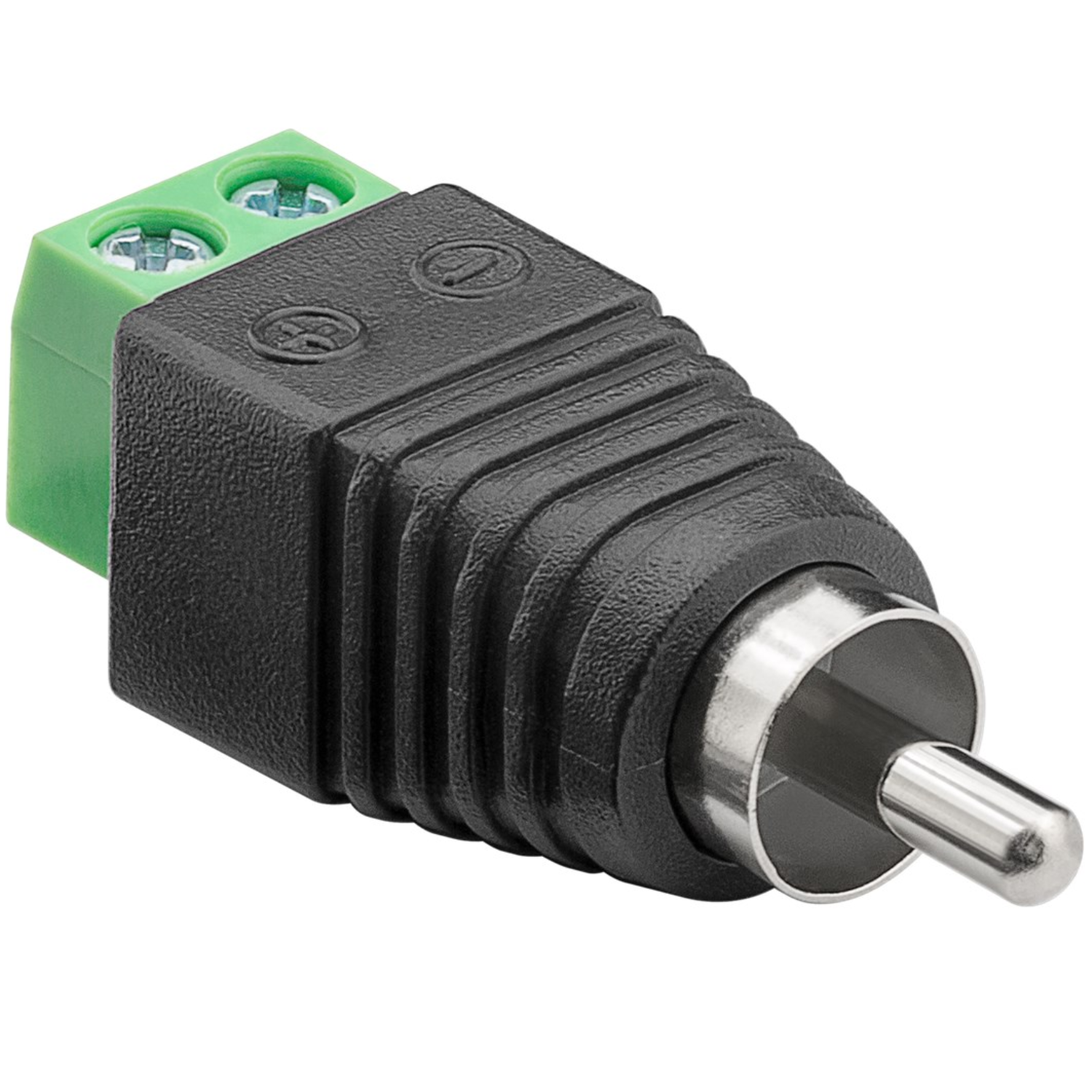 Aansluitblok 2-pin > rca stekker