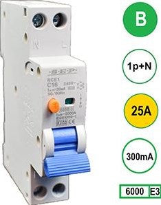 Enzo aardlekautomaat 25a b kar 300ma 2p sep - 4518108