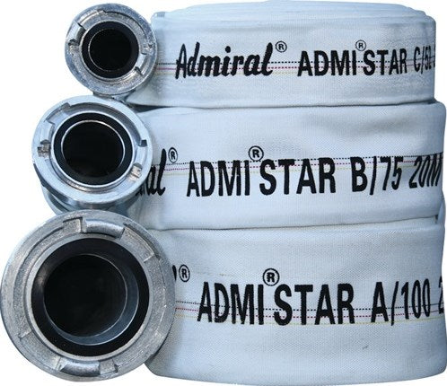 Admiral bouw- industrieslang | binnen-d. 75 mm | lengte 20 m storz b | wit | rol | 1 stuk - 602-075-20 602-075-20