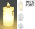 Home styling kaarsjes kunststof led op batterij set van 3 stuks