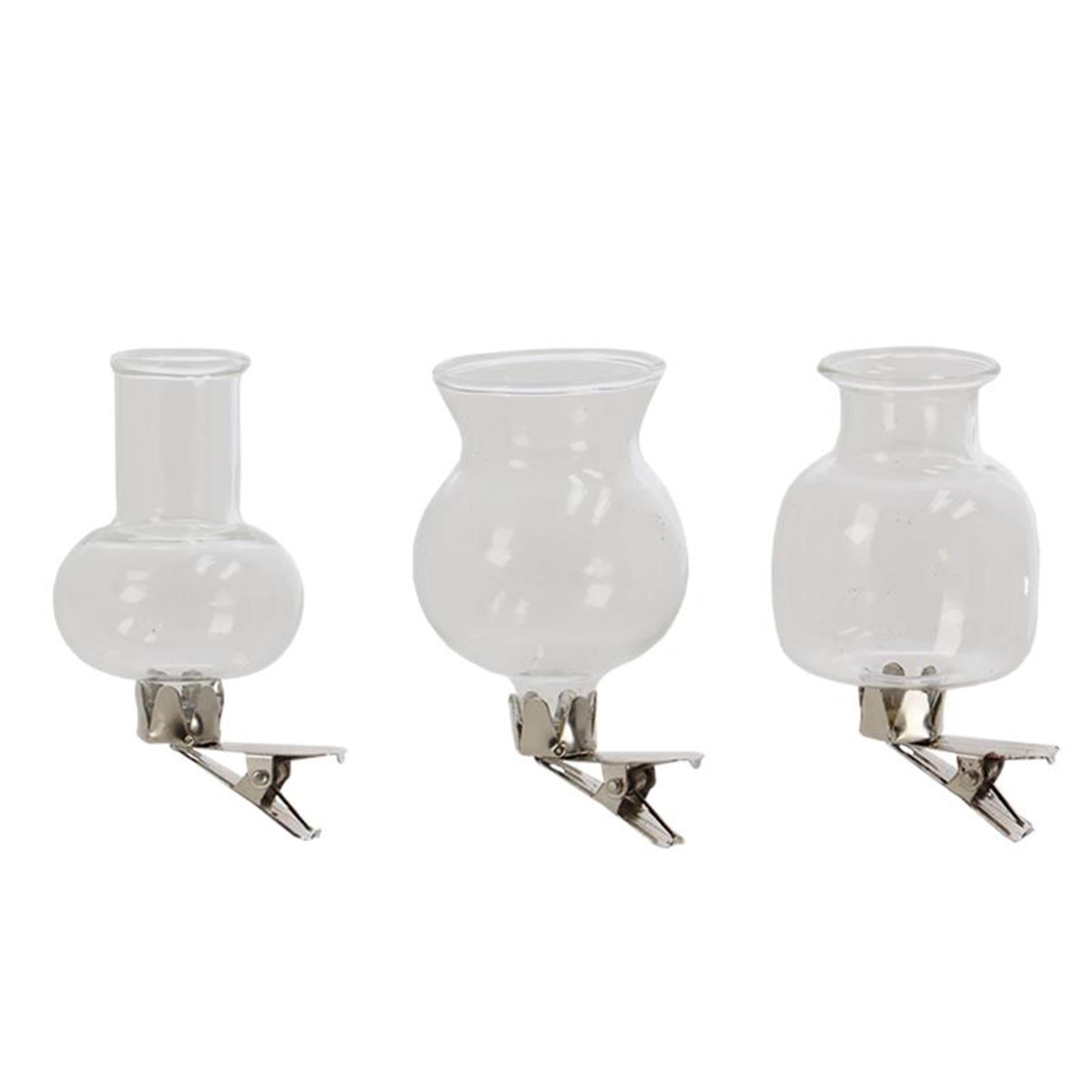 Esschert design esschert bloemen clip vaasjes set a 3