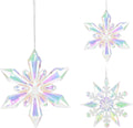 Home styling kersthanger sneeuwvlok 11cm iriserend