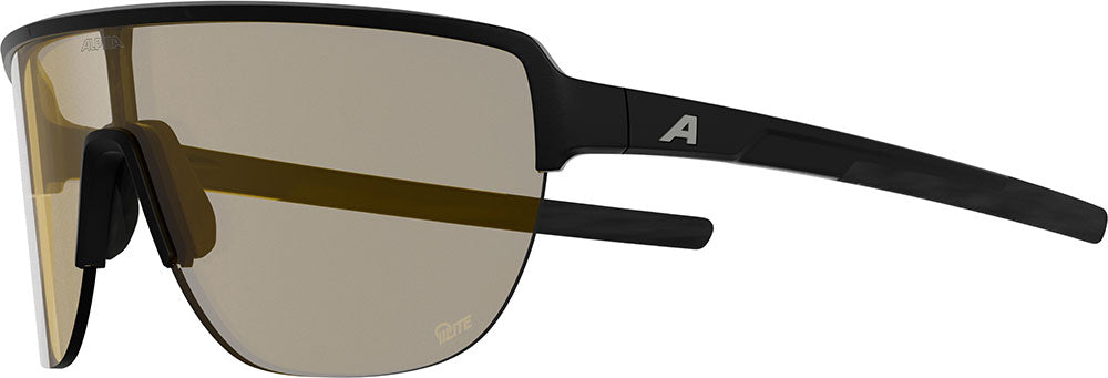 Alpina sports sportbril ram 2.0 q-lite gele lens mat zwart