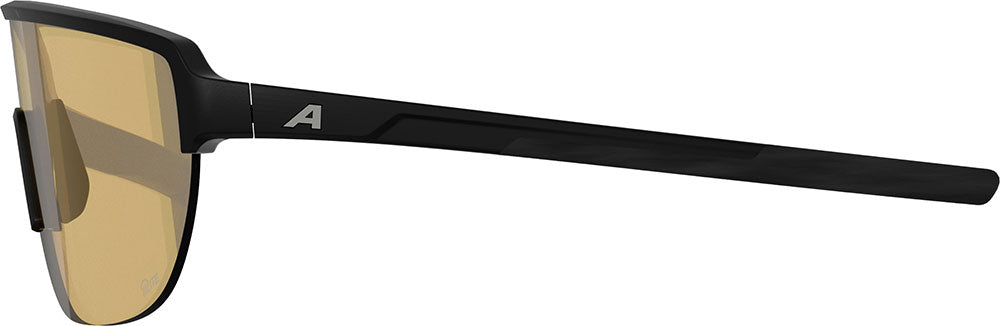 Alpina sports sportbril ram 2.0 q-lite gele lens mat zwart