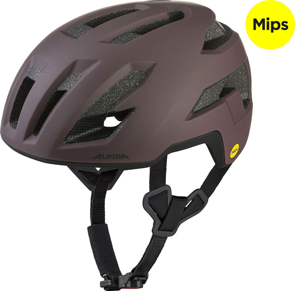 Olympic sportswear alpina sports tour helm taunus gravel mips 59-61 mat donkerbr