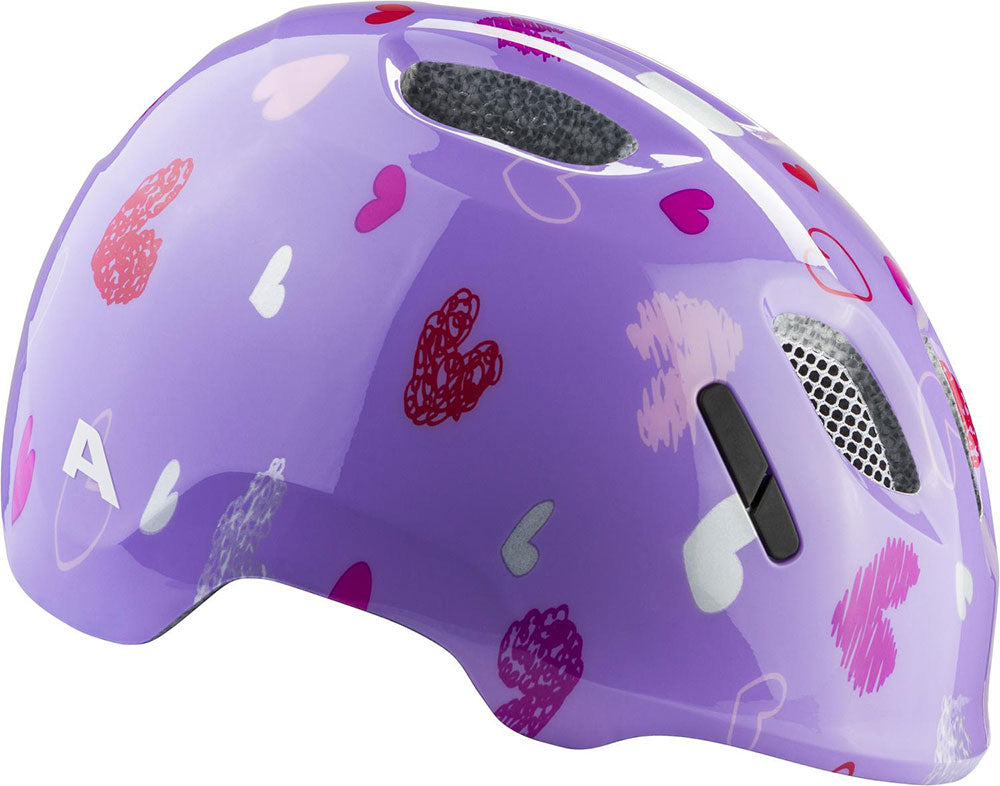 Alpina ximo 2 purple hearts gloss - kid's helmet