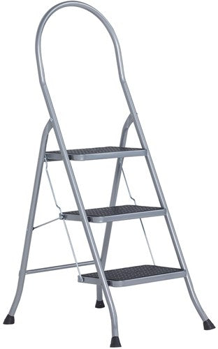 Altrex cromato huishoudtrap 3-treeds met hoge beugel silver - 500951