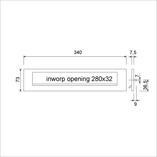 Ami briefplaat dl deurdikte 53 57 veer f1 - 400105