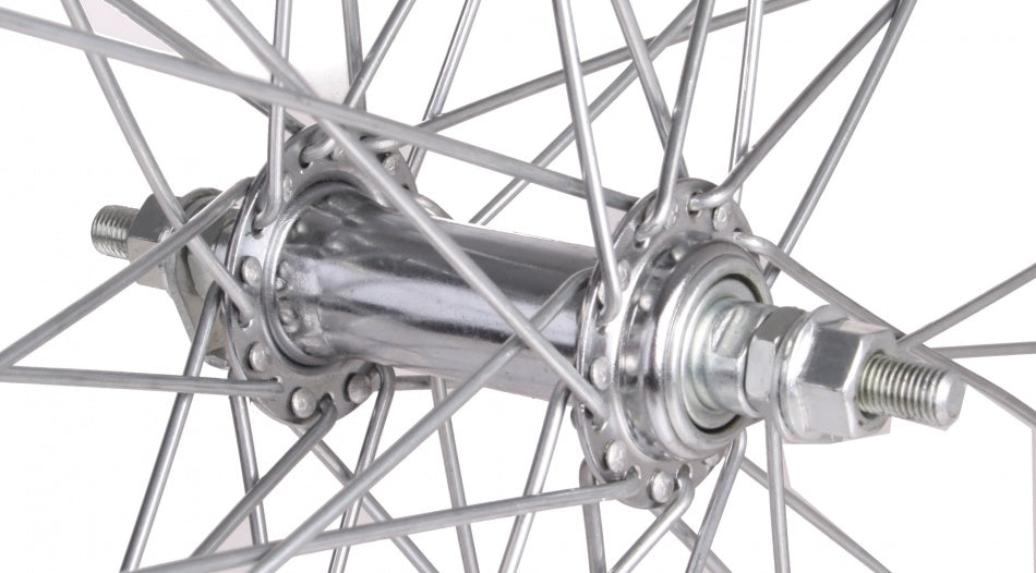Voorwiel 28 sp. alu sp13 trek basic zwart alu naaf v.as
