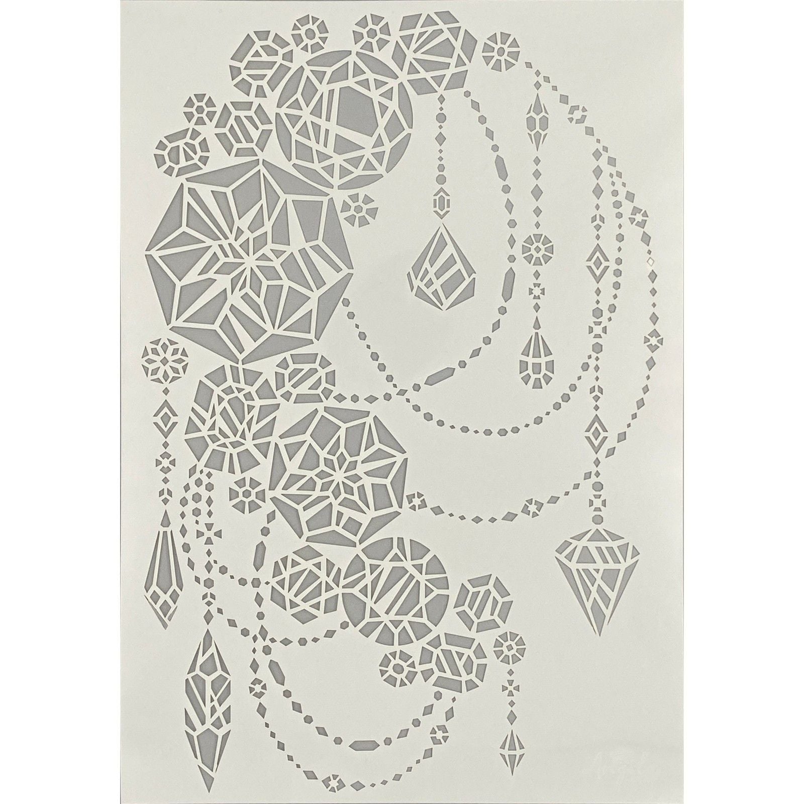 Angela poole • craft stencil crystal gems a4