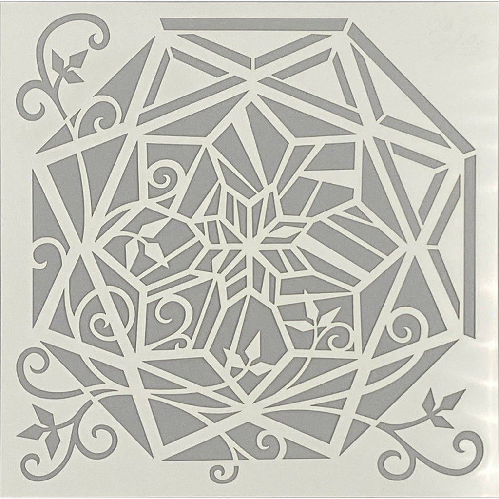 Angela poole • craft stencil crystal swirls