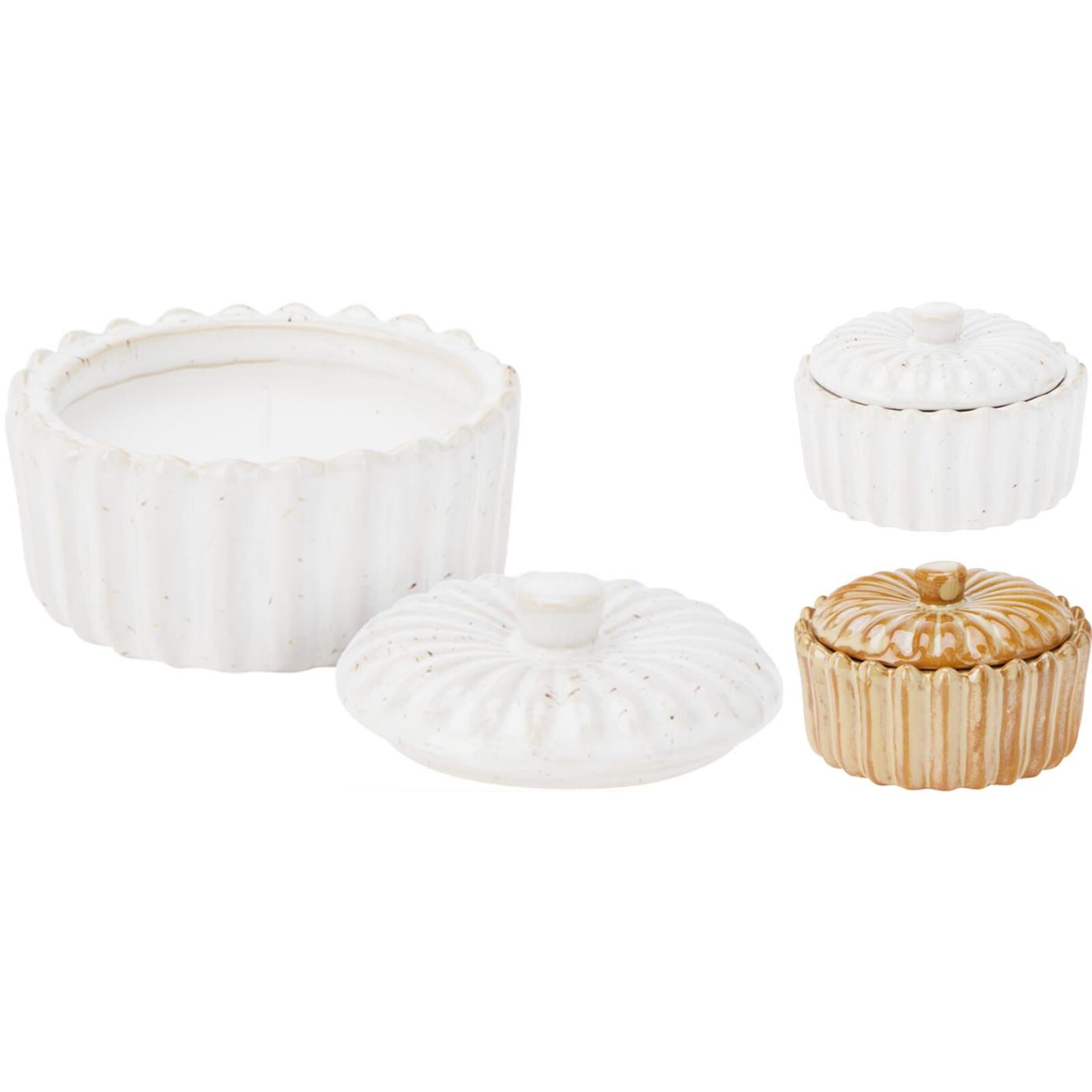 Home styling kaars in pompoen potje 5cm